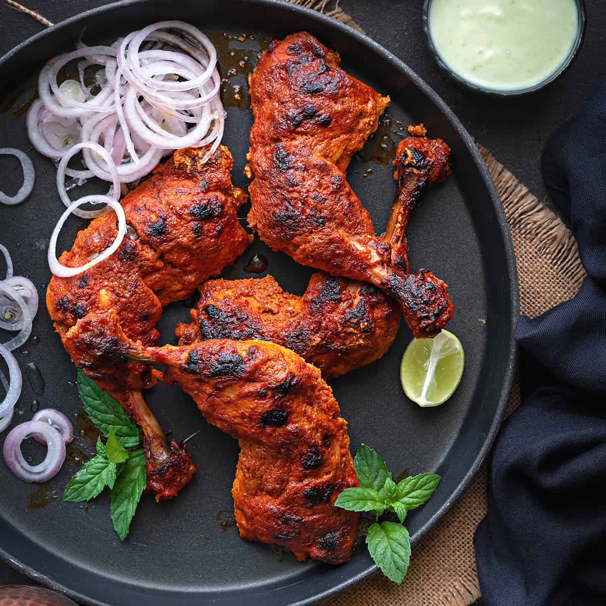 Tandoori platter with kebabs and grilled starters